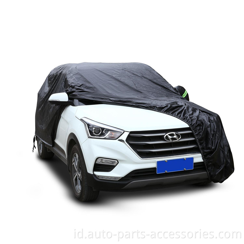 Waterproof Winter Windshield Salju Penutup Salju 210D Anti-Frost Outdoor Elastic Car Cover